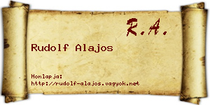 Rudolf Alajos névjegykártya
